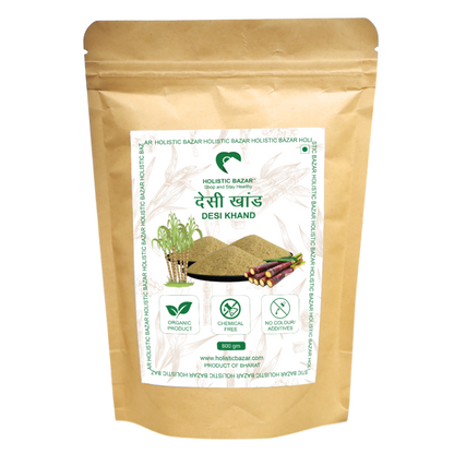 Organic Desi Khand | Holistic Bazar Natural Raw Sugar | Khandsari | Desi Khand