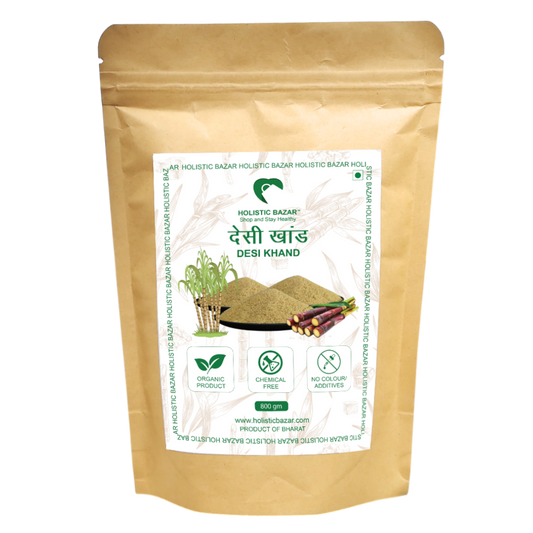 Organic Desi Khand | Holistic Bazar Natural Raw Sugar | Khandsari | Desi Khand