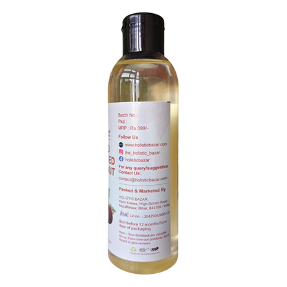Holistic Bazar Cold Pressed Virgin Coconut Oil for Baby Massage, Skin & Hair Care | 100% Natural Oil - 200ml