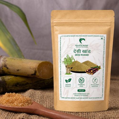 Organic Desi Khand | Holistic Bazar Natural Raw Sugar | Khandsari | Desi Khand