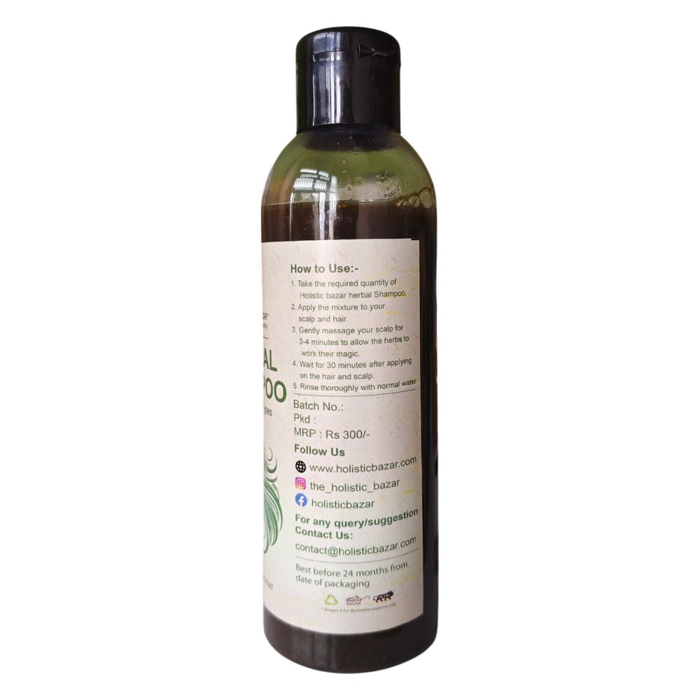 Natural Herbal Hair Cleanser Shampoo | Sulphate-Free Hair Shampoo for All Hair Types - 200 ml