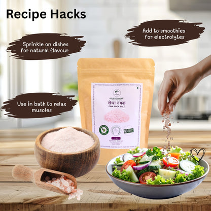 Himalayan Pink Rock Salt - Pure Sendha Namak with Natural Trace Minerals, Crystal Salt