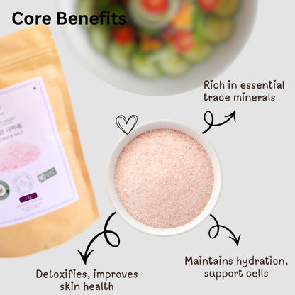 Himalayan Pink Rock Salt - Pure Sendha Namak with Natural Trace Minerals, Crystal Salt