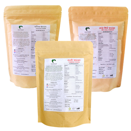 100 % Pure Spices Combo Pack (250 gm each)