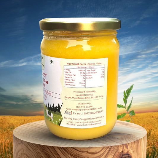 A2 Gir Cow - Cultured Ghee | Bilona-Made | Shelter Grazed Cow Ghee