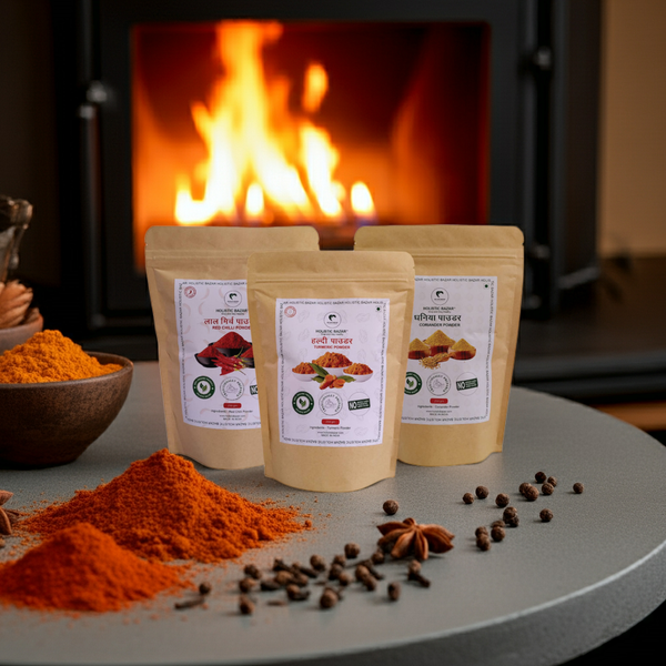 spices combo pack or organic haldi powder, coriander, chilli combo pack