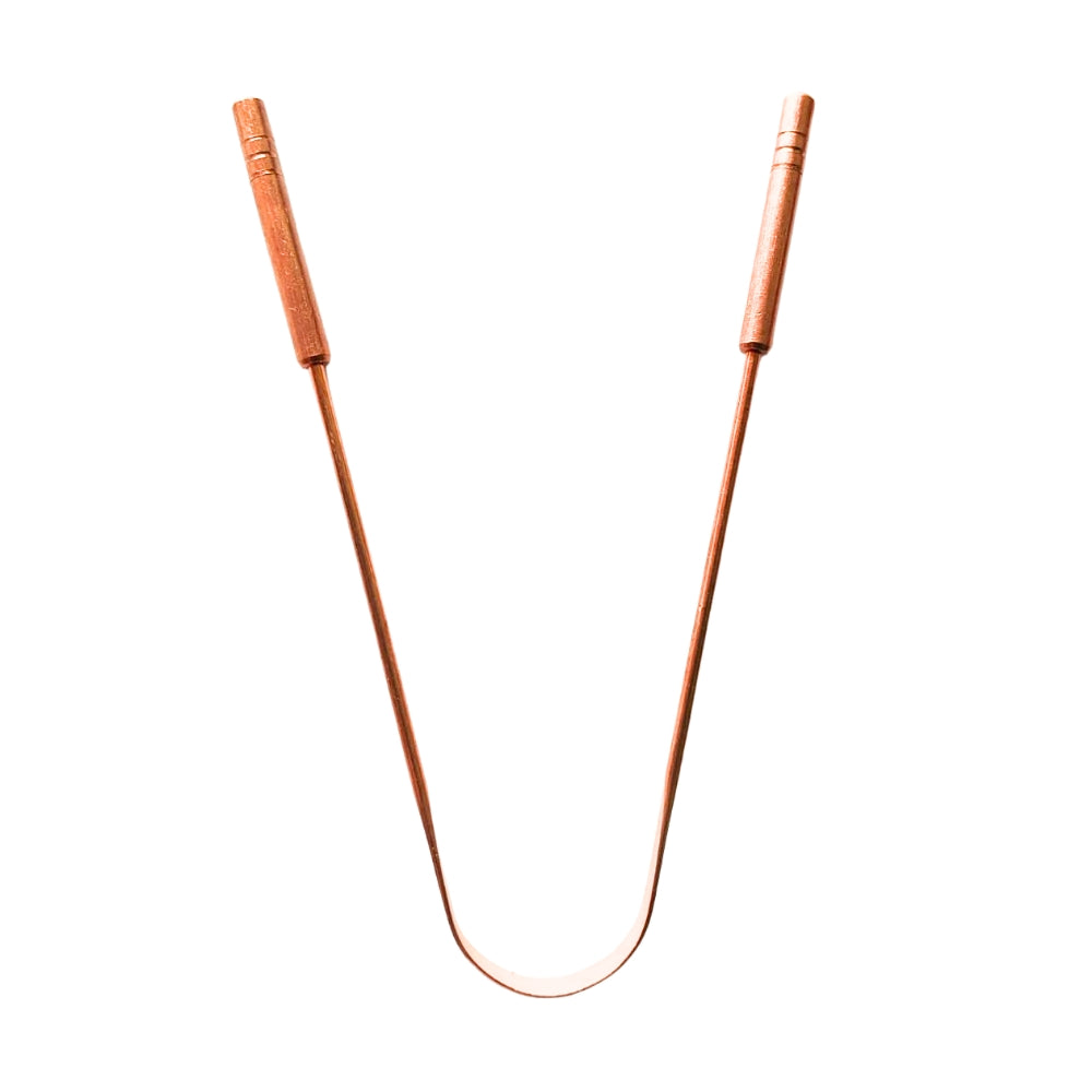 Holistic Bazar Copper Tongue Cleaner for Kids & Adults with Ergonomic Handle - Effectively Combats Bad Breath, Enhances Oral Hygiene - Natural Copper Tongue Scraper for Improved Oral Health, Fresher Breath, and Gentle Tongue Cleaning Experience