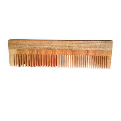 Holistic Bazar Kacchi Neem Wooden Comb, For Multi-Actions - Detangling, Frizz Control & Shine, Suited For All Hair Types