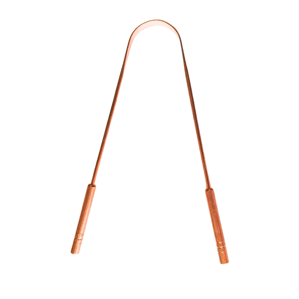 Holistic Bazar Copper Tongue Cleaner for Kids & Adults with Ergonomic Handle - Effectively Combats Bad Breath, Enhances Oral Hygiene - Natural Copper Tongue Scraper for Improved Oral Health, Fresher Breath, and Gentle Tongue Cleaning Experience