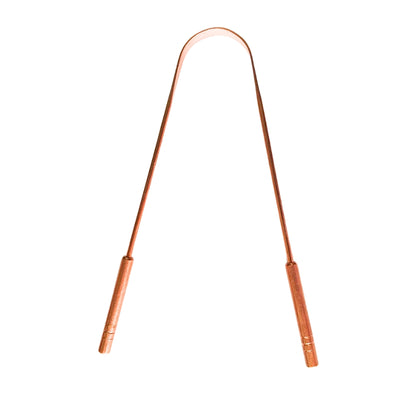 Holistic Bazar Copper Tongue Cleaner for Kids & Adults with Ergonomic Handle - Effectively Combats Bad Breath, Enhances Oral Hygiene - Natural Copper Tongue Scraper for Improved Oral Health, Fresher Breath, and Gentle Tongue Cleaning Experience