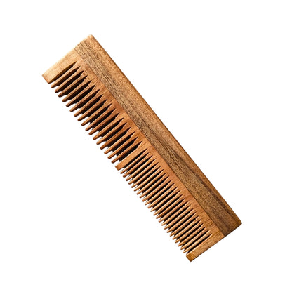 Holistic Bazar Kacchi Neem Wooden Comb, For Multi-Actions - Detangling, Frizz Control & Shine, Suited For All Hair Types