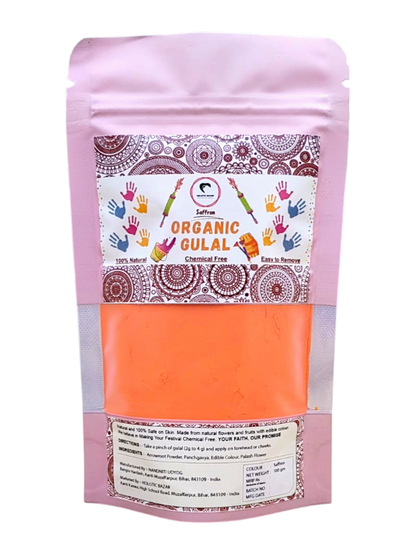 Organic Gulal | Herbal Gulal (100% Organic) | Skin Safe & Non Toxic - 100 gm Pack